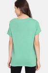 Rosaline Bloom Fest Knit Cotton Top (Pack of 2) -  Blue Green — thumbnail 4